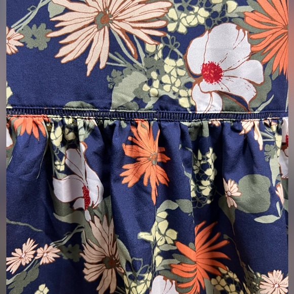 Banana Republic Floral Print Ruffle Hem Maxi Dress Never Worn Fully Lined Sz 8 - Picture 6 of 9